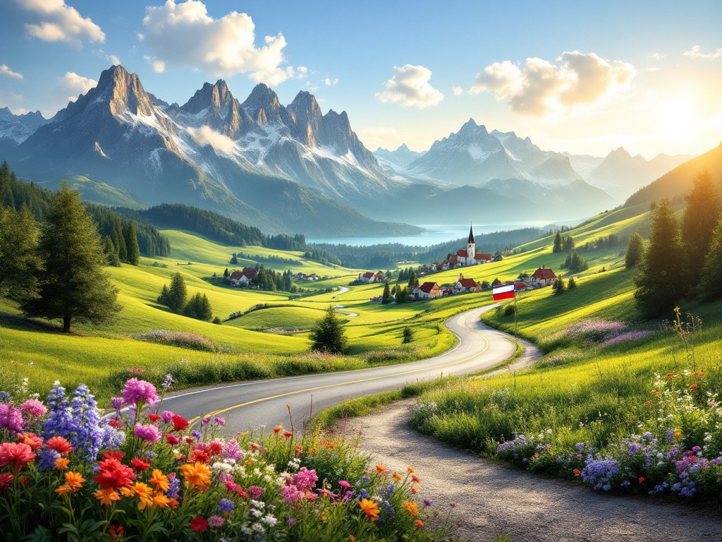 Slowenien Straße Landschaft